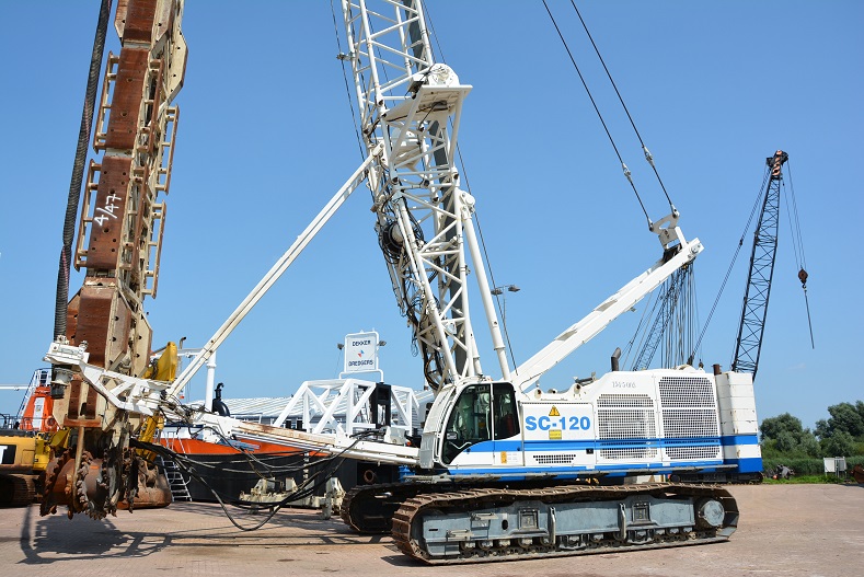 Soilmec SC120 with SH40 trench cutter and SD500 desanding plant